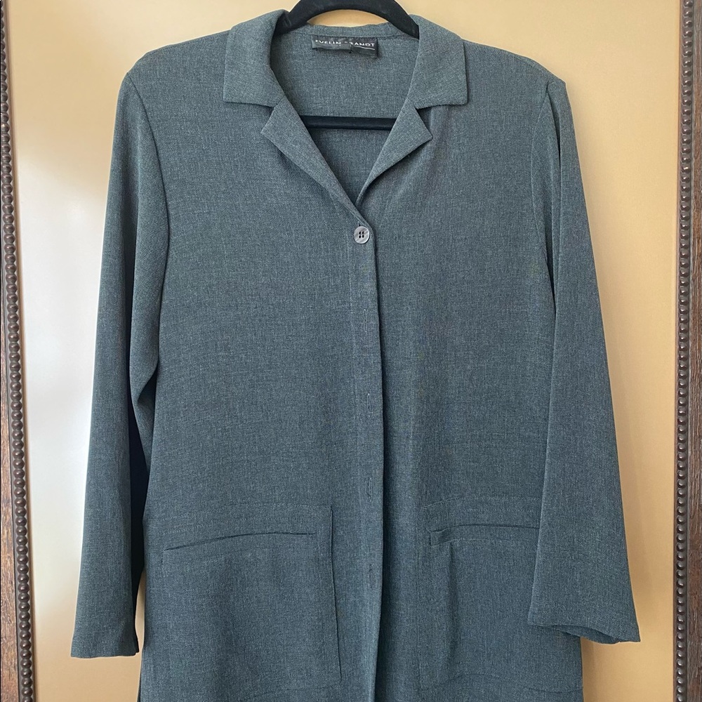 Evelin Brandt Grey Casual Jacket. Size 34. Pre owned